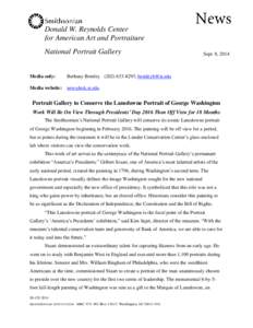 Donald W. Reynolds Center for American Art and Portraiture National Portrait Gallery Media only: