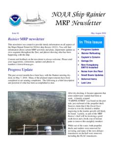 NOAA Ship Rainier MRP Newsletter Issue #4 May-August 2010