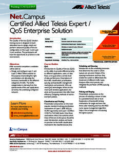 Computing / Network architecture / Streaming / Telecommunications engineering / Internet standards / Quality of service / Differentiated services / Bandwidth management / Allied Telesis / Network performance / Teletraffic / Internet