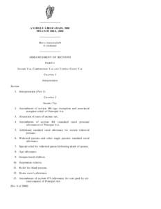 ———————— AN BILLE AIRGEADAIS, 2000 FINANCE BILL, 2000 ———————— Mar a tionscnaı´odh As initiated