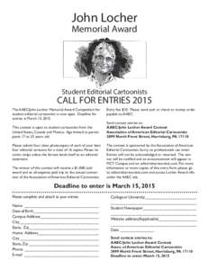 Locher / Cartoonist / Year of birth missing / J. P. Trostle / Association of American Editorial Cartoonists / Editorial cartooning / Editorial cartoonist