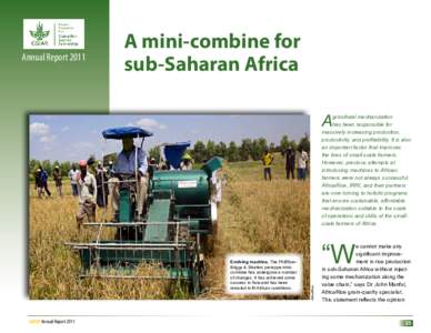 Annual ReportA mini-combine for sub-Saharan Africa A