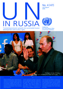 UN IN RUSSIA Translating economic growth into sustainable human development with human rights  No[removed])