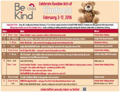 Celebrate Random Acts of  Kindness February 3-17, 2016