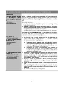 AID TARGETING THE OBJECTIVES OF THE CONVENTION TO COMBAT DESERTIFICATION DEFINITION An activity should be classified as desertificationrelated (score Principal or Significant)