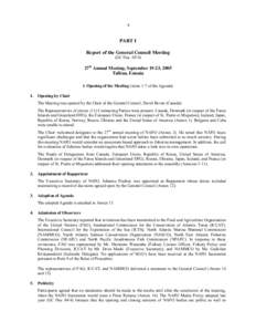 4  PART I Report of the General Council Meeting (GC Doc. 05/4)