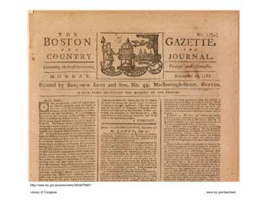 The Boston Gazette, Nov. 26, 1787