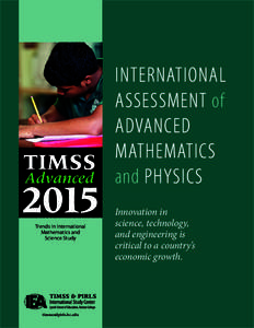 Educational stages / Youth / Trends in International Mathematics and Science Study / Programme for International Student Assessment / Progress in International Reading Literacy Study / STEM fields / High school / Secondary education / International Association for the Evaluation of Educational Achievement / Education / Educational research / Adolescence