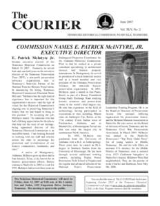 The  COURIER June 2007 Vol. XLV, No. 2