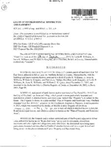 Grant of Environmental Restriction and Easement, Tax Parcel I9-3-33, recorded January 7, 2014