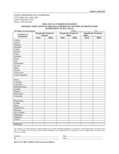 Microsoft Word - RAC-21CO Monthly Free Tonnage Organic Exports by Country of Dest)