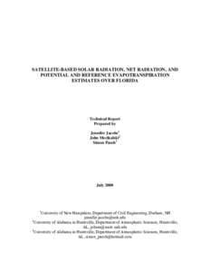 C[removed]A01 CONTRACT:  DEVELOP A SOFTWARE TOOL TO GENERATE SATELLITE-BASED DAILY ACTUAL EVAPOTRANSPIRATION (DAET) ESTIMATES FO