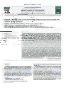 Improved classification of conservation tillage adoption using high temporal and synthetic satellite imagery