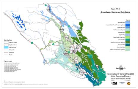 Sonoma County GP[removed]Groundwater Basins and Sub-Basins [Figure WR-2]