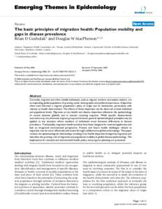 Emerging Themes in Epidemiology BioMed Central Open Access  Review