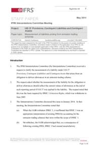 Microsoft Word - AP07 -  IAS 37 Measurement of liabilities arising from emission trading schemes