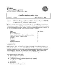 United States  Office of Personnel Management The Federal Government’s Human Resources Agency