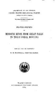 DEPARTMENT OF THE INTERIOR  UNITED STATES GEOLOGICAL SURVEY GEORGE OTIS SMITH, DIBECTOB  WATER-SUPPLY PAPER 367