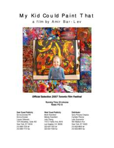 Films / My Kid Could Paint That / Marla Olmstead / American art / Contemporary art / Jackson Pollock / Amir Bar-Lev / Abstract expressionism / Michael Kimmelman / Modern art / Modernism / Arts