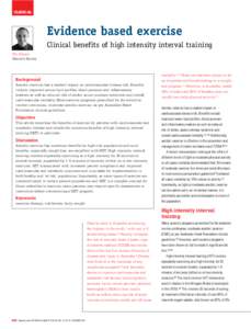 clinical  Evidence based exercise Clinical benefits of high intensity interval training Tim Shiraev Gabriella Barclay