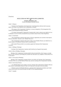 (Translation) REGULATIONS OF THE COMPENSATION COMMITTEE OF NOMURA HOLDINGS, INC. (Nomura Horudingusu Kabushiki Kaisha) Article 1. (Purpose)