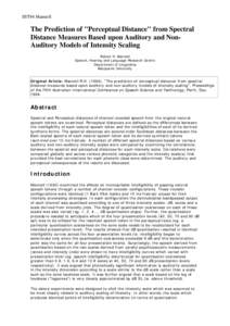 Mind / Phonetics / Sound / Perception / Psychophysics / Intelligibility / Speech perception / Psychoacoustics / Just-noticeable difference / Hearing / Waves / Acoustics