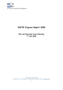 INCTR Progress Report Feb 2009