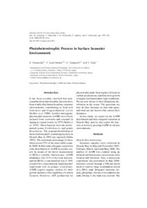 Western Pacific Air-Sea Interaction Study, Eds. M. Uematsu, Y. Yokouchi, Y. W. Watanabe, S. Takeda, and Y. Yamanaka, pp. 199–202. © by TERRAPUB[removed]doi:[removed]w-pass.a03.003  Photoheterotrophic Process in Surface S