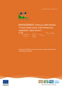 Technical Report[removed]MANAGEMENT of Natura 2000 habitats * Fixed coastal dunes with herbaceous vegetation (