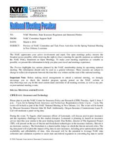 Economy / Insurance in the United States / Finance / Money / Types of insurance / Insurance / Financial institutions / Presidency of Barack Obama / National Association of Insurance Commissioners / International Association of Insurance Supervisors / Risk retention group / Statutory accounting principles