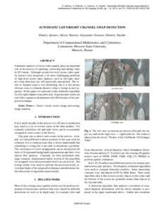 D. Akimov, A. Shestov, A. Voronov, D. Vatolin, “Automatic left-right channel swap detection,” International Conference on 3D Imaging (IC3D), pp. 1–6, 2012. doi:IC3DAUTOMATIC LEFT-RIGHT CHANNEL