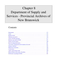 Preservation / Archive / Government of New Brunswick / Provincial Archives of New Brunswick / Business / Accountability / Government / Administration / Information technology management / Records management