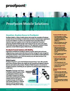 Proofpoint /  Inc. / Spam filtering / System software / BlackBerry / Mobile application development / Tru / Computing / Software / Anti-spam