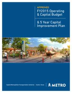 APPROVED  FY2015 Operating & Capital Budget & 5 Year Capital Improvement Plan