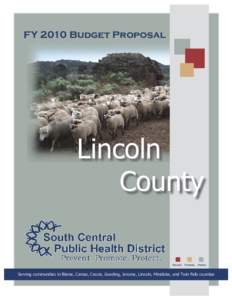 FY 2010 Budget Proposal  Lincoln County Prevent. Promote. Protect.