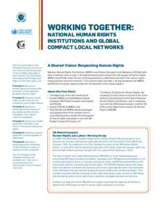 working together:  National Human Rights Institutions and Global Compact Local Networks