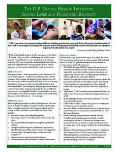 The U.S. Global Health Initiative: Saving Lives and Promoting Security USAID Photo  USAID Photo