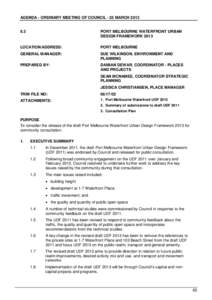 Agenda of Ordinary Meeting of Council - 25 March 2013