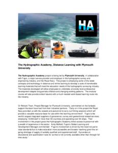 Real estate / Surveying / Oceanography / Hydrographic survey / Royal Institution of Chartered Surveyors / Institute of Marine Engineering /  Science and Technology / University of Plymouth / Chartered Surveyor / Civil engineering / Engineering / Hydrography / Cartography