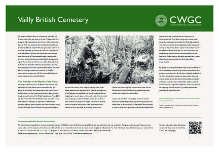 Vailly Cem_Layout[removed]:21 Page 1  Vailly British Cemetery The village of Vailly-sur-Aisne was the point at which the 3rd  despite some early successes, German resistance was