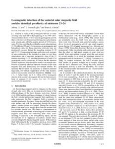 Geomagnetic detection of the sectorial solar magnetic field and the historical peculiarity of minimum 23–24