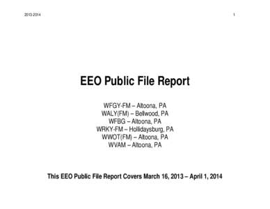Microsoft Word - EEO Public File Report[removed]to[removed]doc