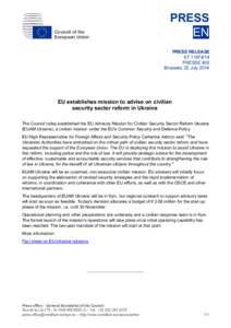 Council of the European Union PRESS EN PRESS RELEASE