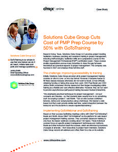 Citrix Online Solutions Cube GoToTraining Case Study