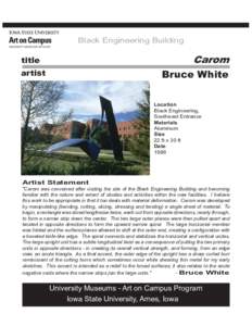 Black Engineering Building  Carom title artist