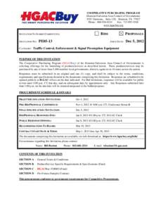COOPERATIVE PURCHASING PROGRAM Houston-Galveston Area Council of Governments 3555 Timmons, Suite 120, Houston, TX[removed]Phone: [removed]Fax: [removed]www.hgacbuy.org