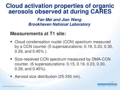 Cloud condensation nuclei / Clouds / Particle / Environmental science / Atmospheric sciences / Particulates / Meteorology