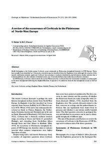 Geologie en Mijnbouw / Netherlands Journal of Geosciences[removed]): [removed]A review of the occurrence of Corbicula in the Pleistocene