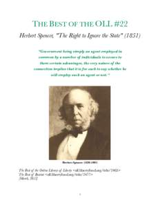 THE BEST OF THE OLL #22 Herbert Spencer, 