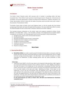 Microsoft Word - Shelter Cluster Factsheet_April_2015